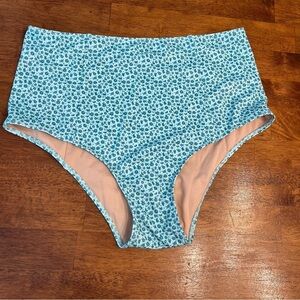Kortni Jeane blue floral Bikini Bottoms Up High size XL